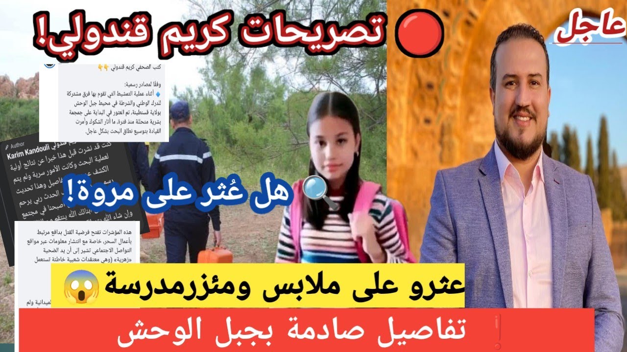 كريم قندولي صحفي  يكشف تفاصيل صادمة في قضية مروى بوغاشيش | ماذا وُجد بجبل الوحش؟