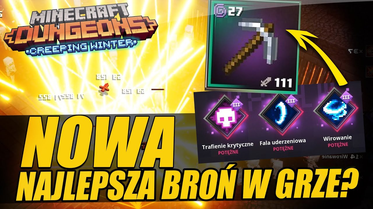 NOWA NAJLEPSZA BROŃ W GRZE - Minecraft Dungeons (PL) Creeping Winter DLC