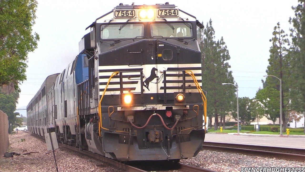 VERY RARE AMTRAK w NORFOLK SOUTHERN ES40DC LEADING + OTHERS !!!