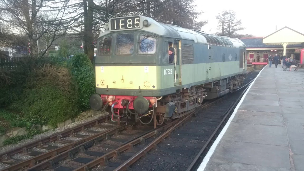 Sulzer class 25 D7629 at Rawtenstall East Lancashire Feb 2020