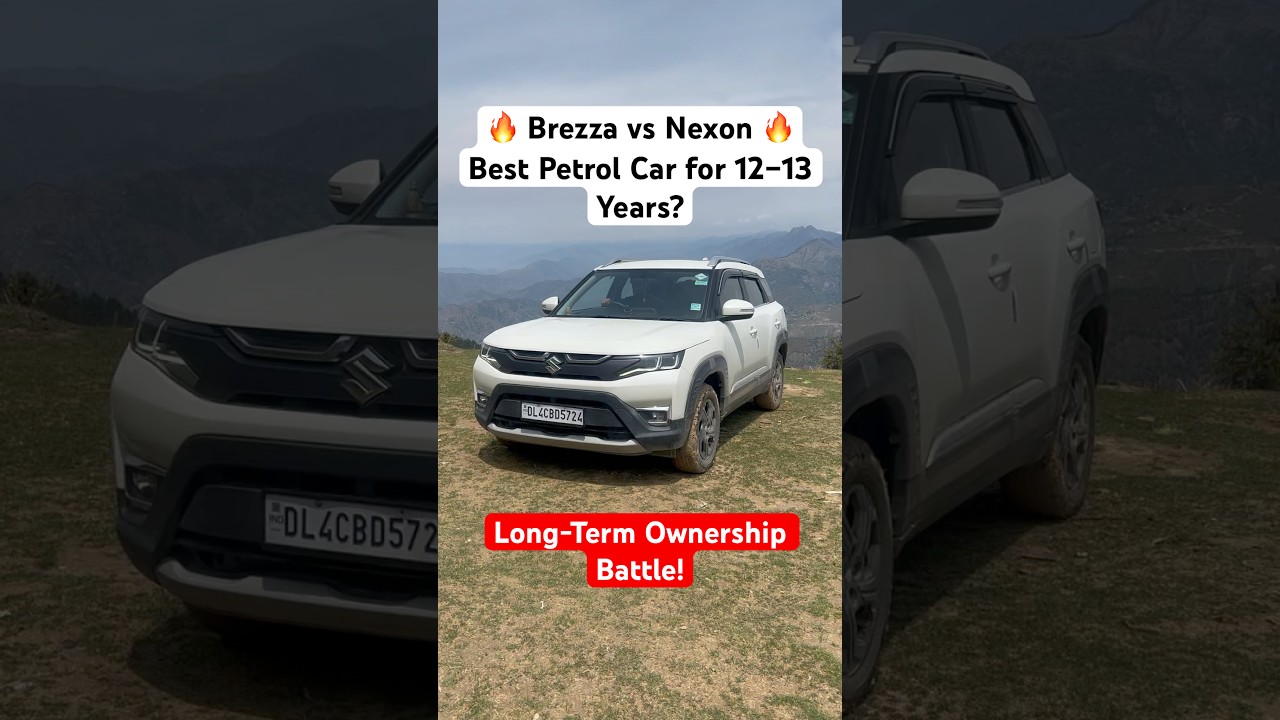 Brezza vs Nexon which best 🤔 #brezza #automobile #car #nexon #question #shorts #suvchallenge