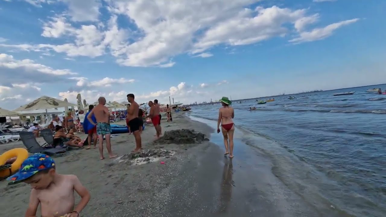 Mamaia Beach Walking Part 1 (AWESOME PLACE IN ROMANIA)
