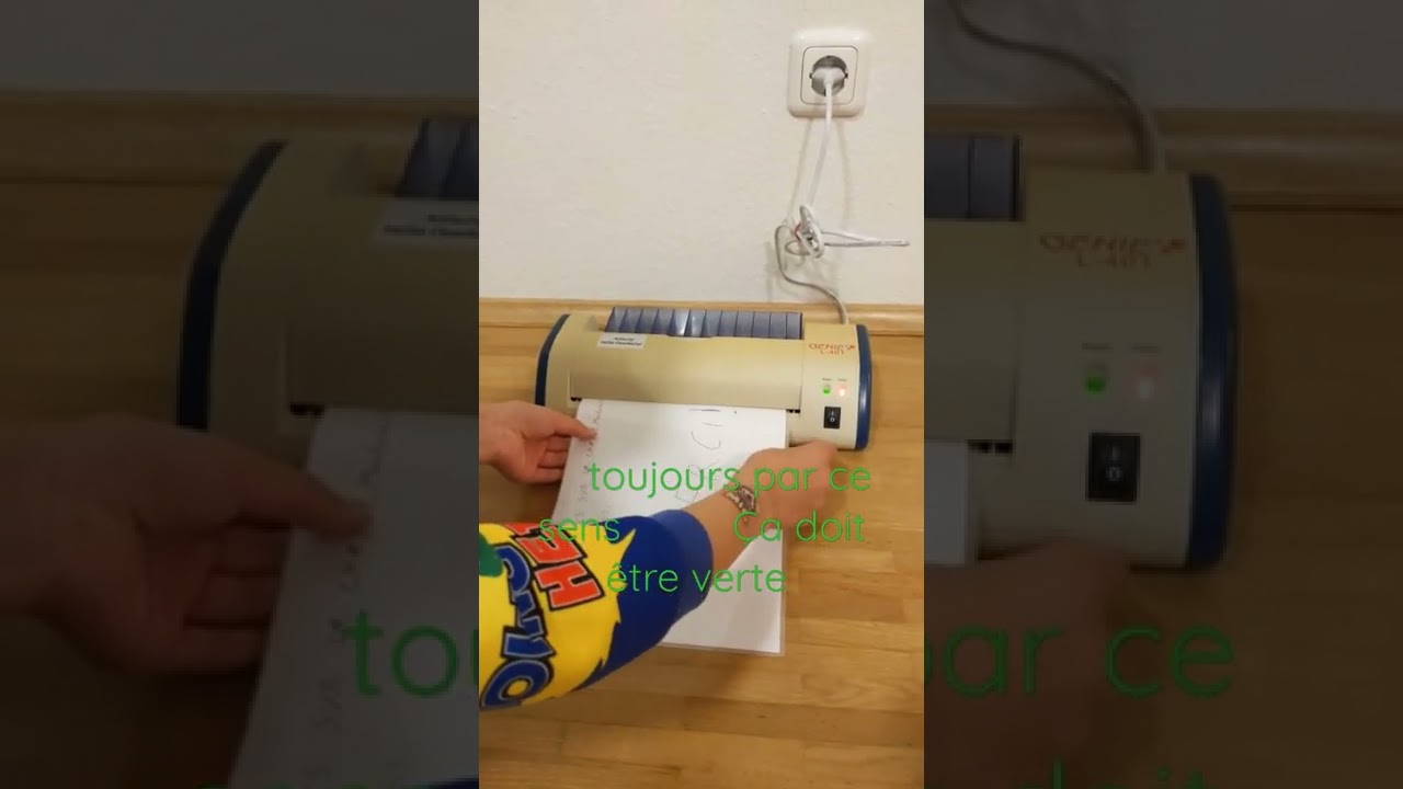 la plastifieuse fonctionne comme &ccedil;a