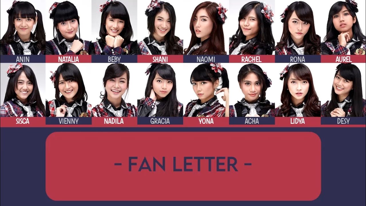 JKT48 - Fan Letter [Color Coded Lyrics IDN/ENG/KAN]