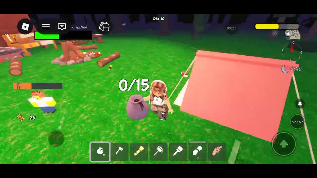 Jogando 99 noites na floresta