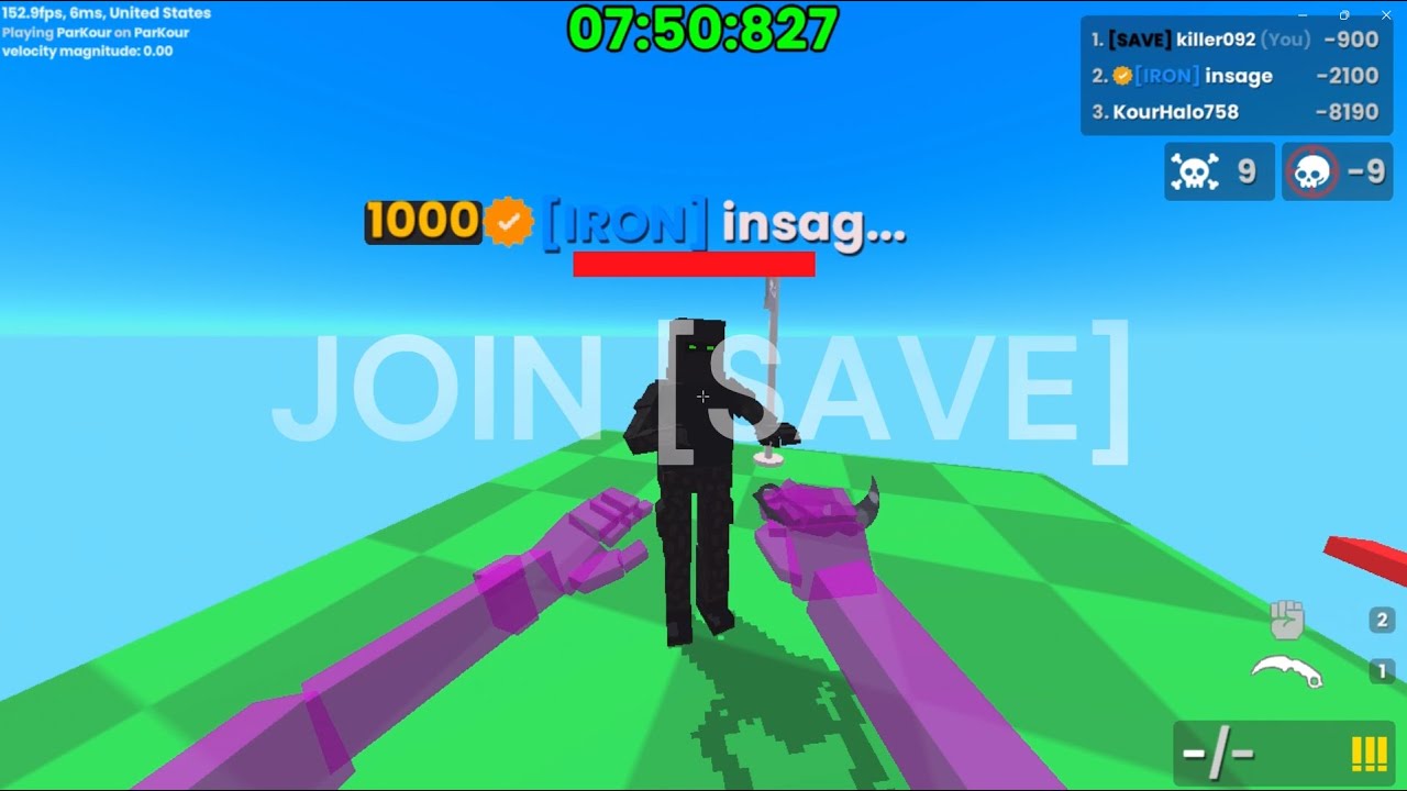 Kour.io parkour with  [IRON]insage