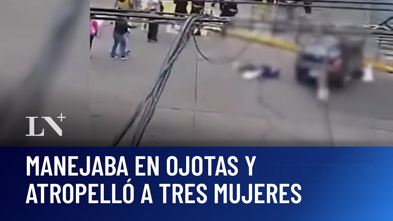 Manejaba en ojotas y atropelló a tres mujeres en Lanús