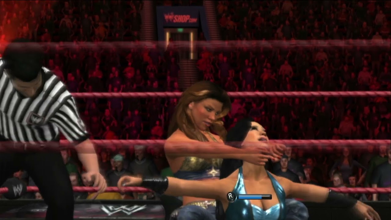 WWE Smackdown vs Raw 2011 - PS3 Gameplay - Melina vs Mickie James