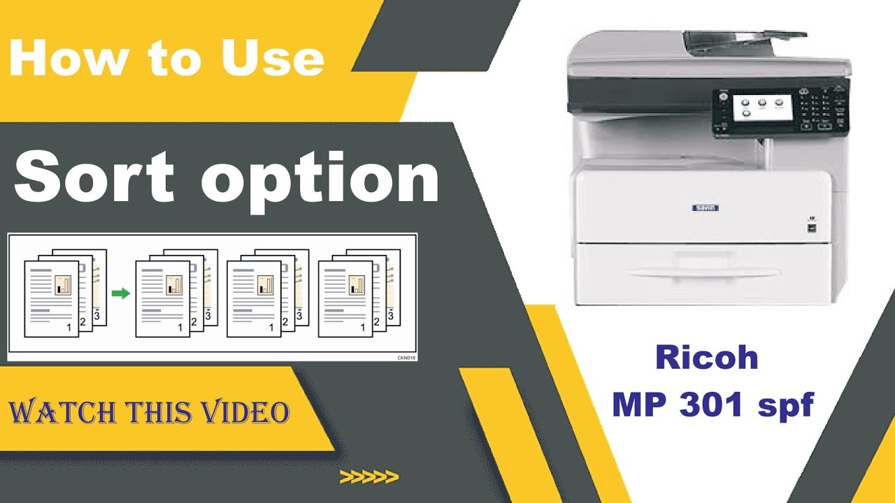 How to use sort option on any photocopier. 