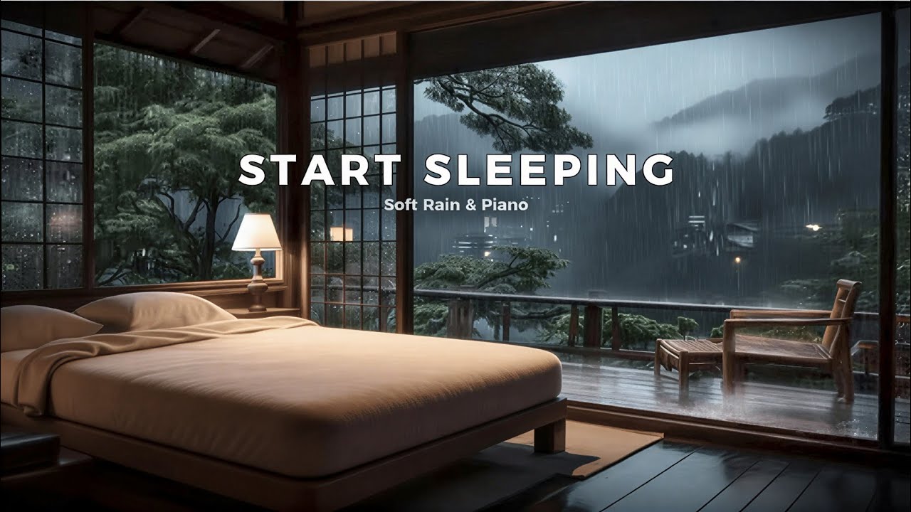 Stop Thinking , Start Sleeping 😴🌙 | Soft Rain & Piano