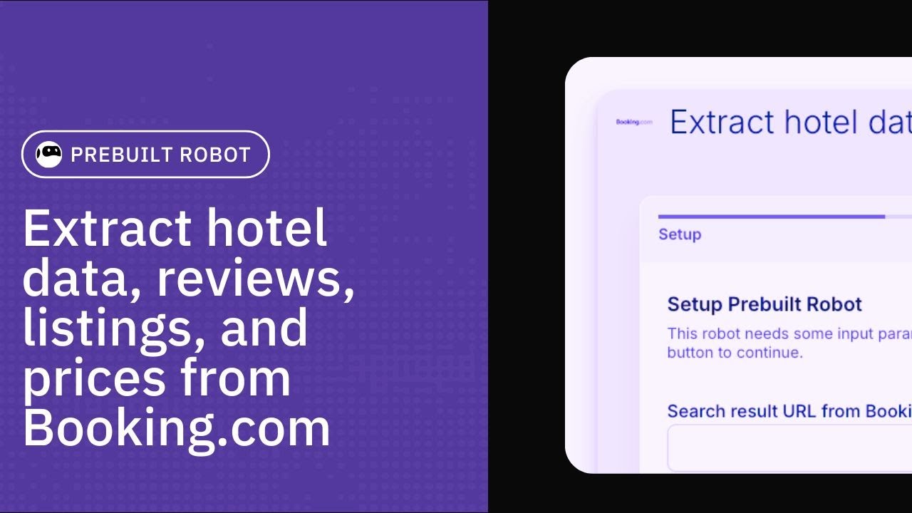 Extract hotel data, reviews, listings, and prices from Booking.com
