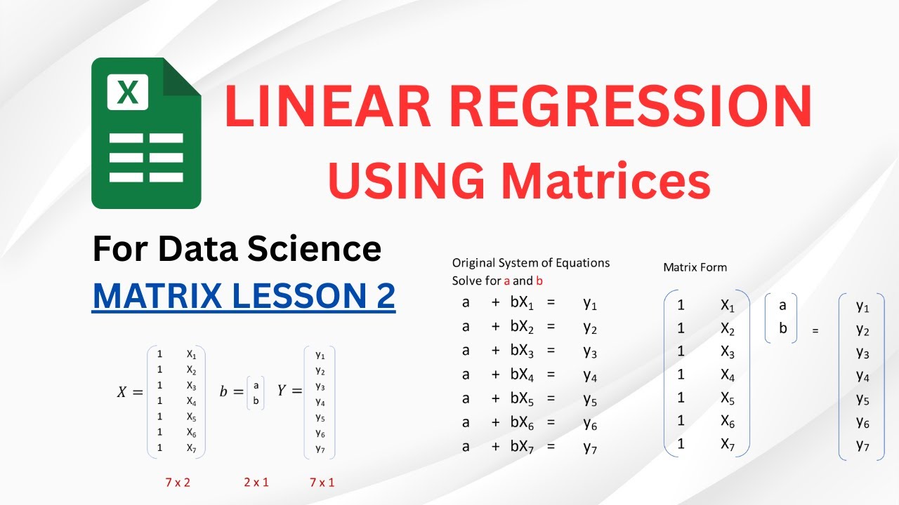 EXCEL Linear Regression via Matrices