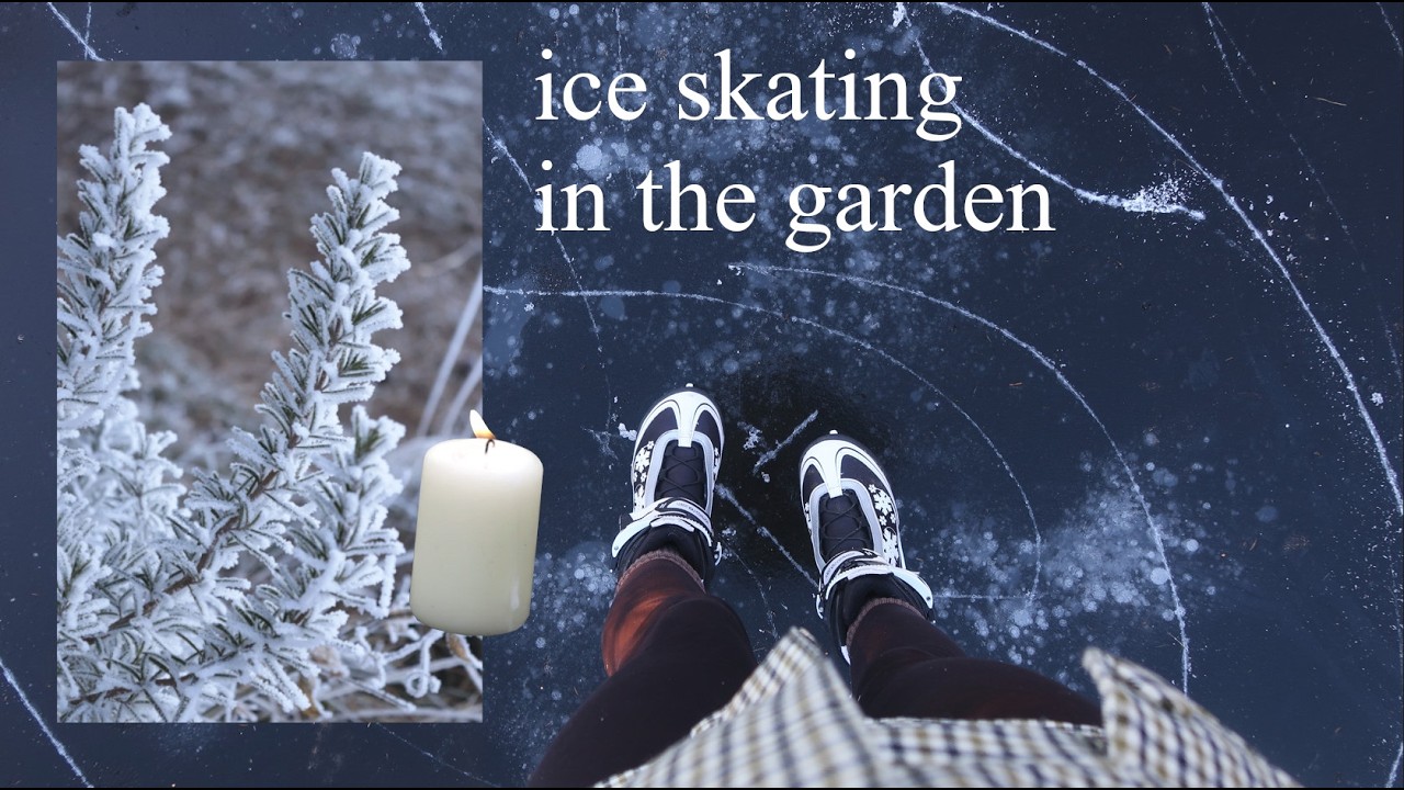 Dear Diary || ice skating on our garden pond, celebrating Imbolc & frosty days