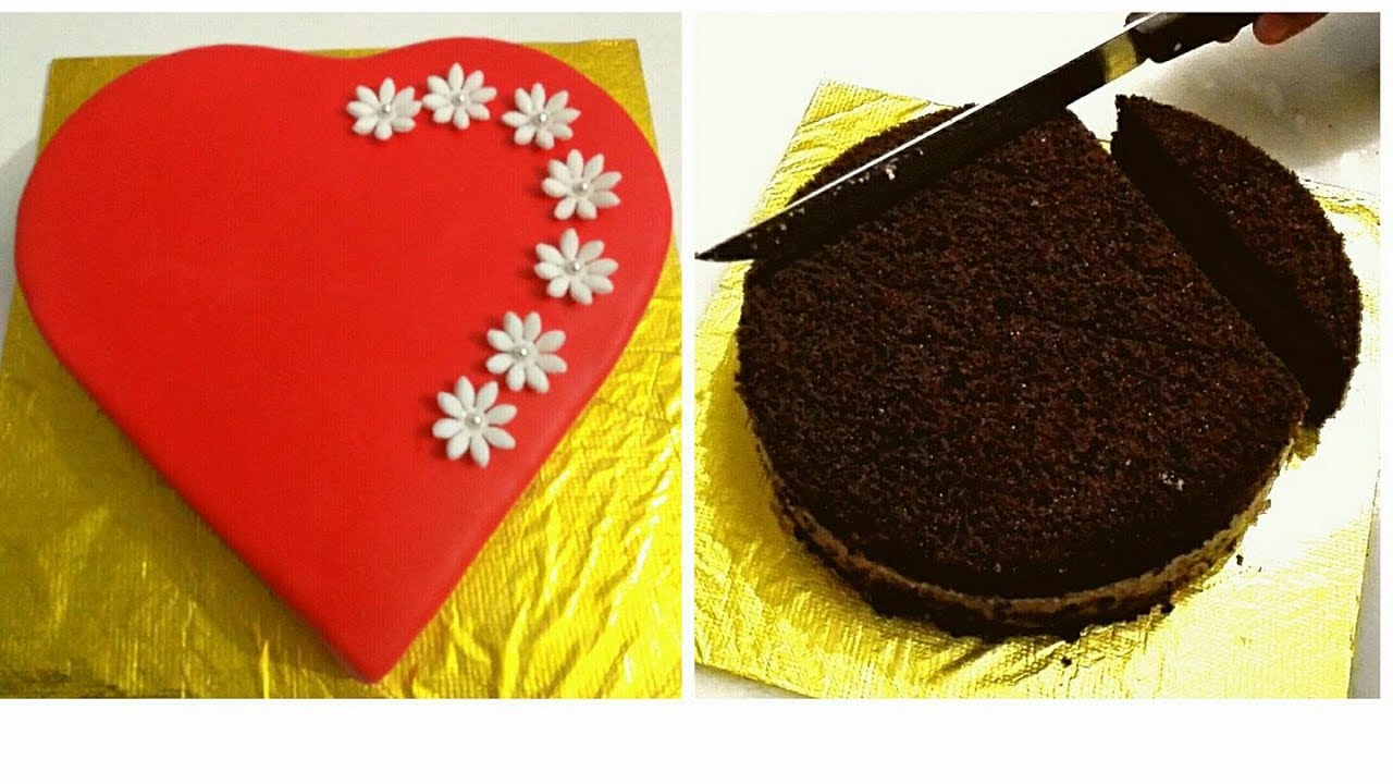 Heart shaped cake. How to make HEART SHAPED CAKE out of round cake.  VALENTINE'S DAY CAKE