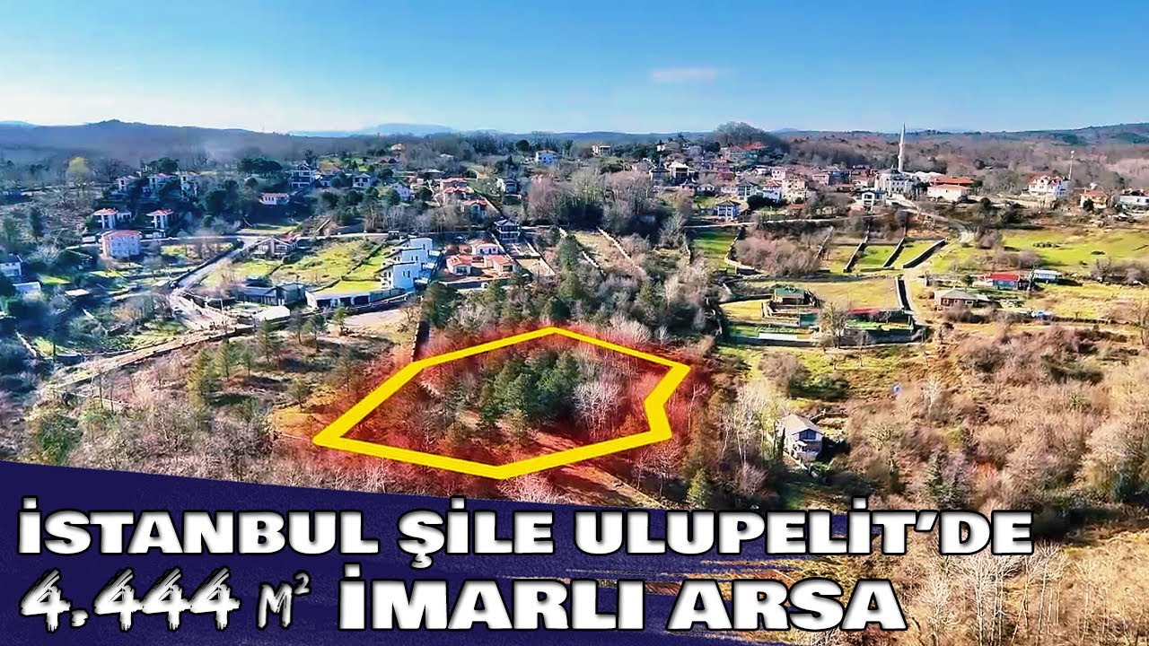 İstanbul Şile Ulupelit Köyünde 4.444 m2 Turizm İmarlı Satılık Arsa Yatırım Fırsatı (çek-110)
