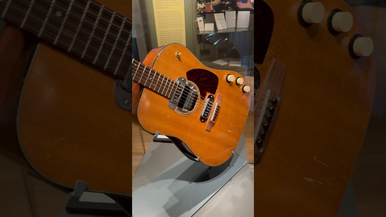 Kurt Cobain&rsquo;s actual unplugged guitar and sweater! #nirvana #kurtcobain #guitar