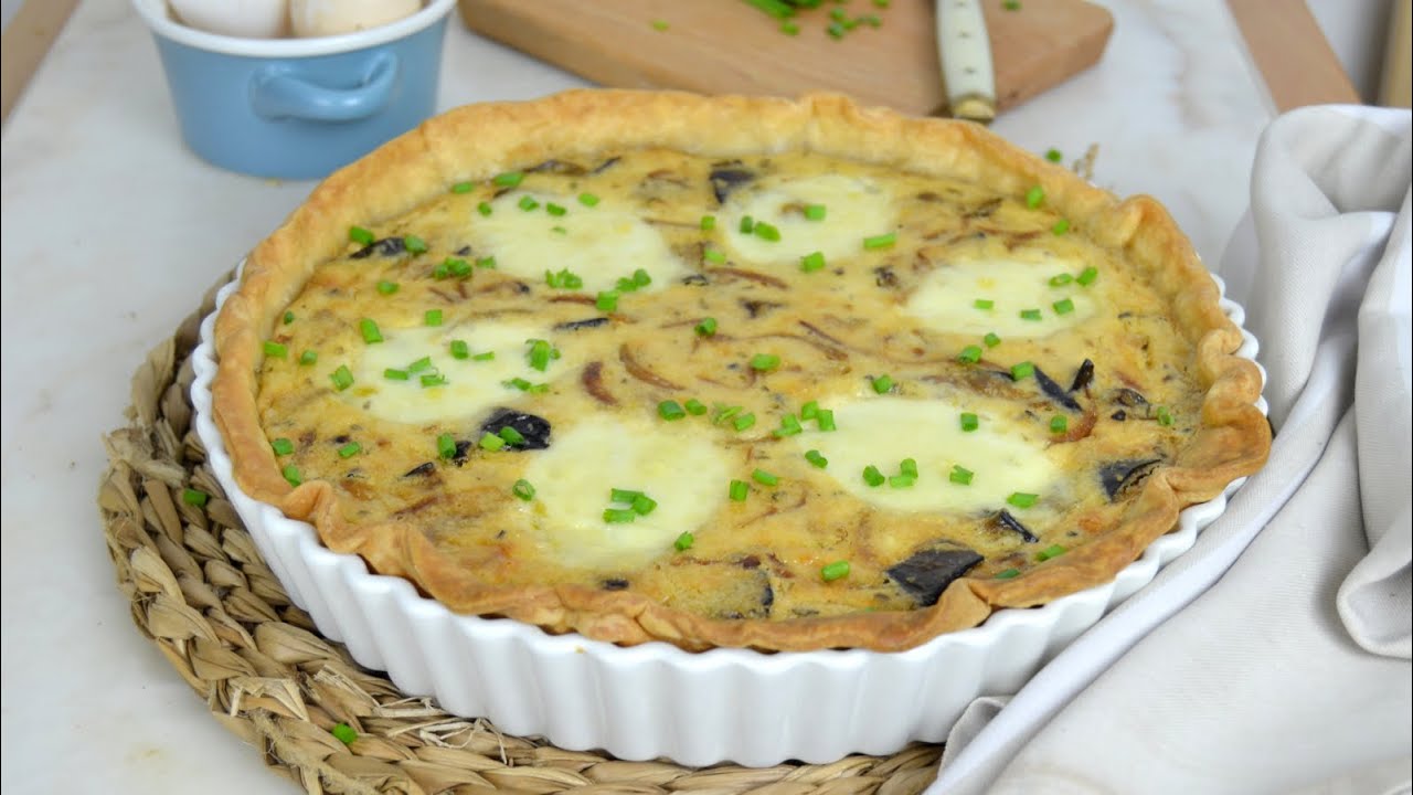 Quiche de berenjena y queso ¡Deliciosa y muy fácil de preparar!