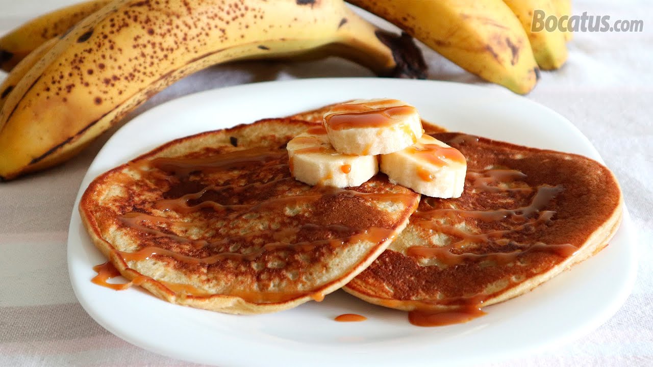 Las Tortitas de Plátano más fáciles y rápidas de preparar ¡y sin Azúcar!