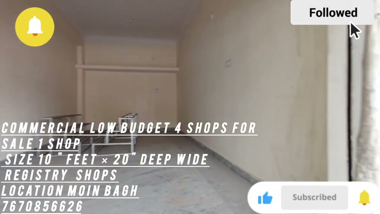 Commercial Shops 4 For Sale Low Budget Shops Registry Location Moin Bagh 