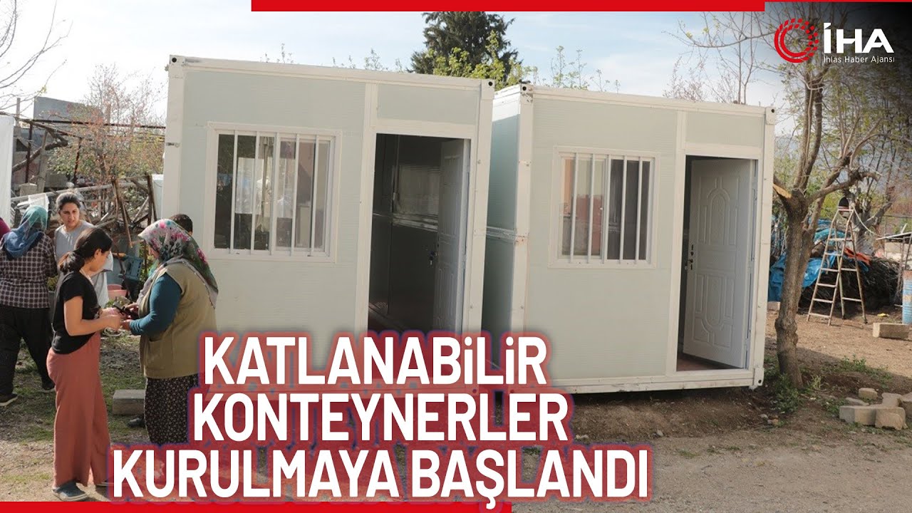 Kahramanmaraş’ta  65 Bin Katlanabilir Konteynerlerin Kurulumuna Başlandı
