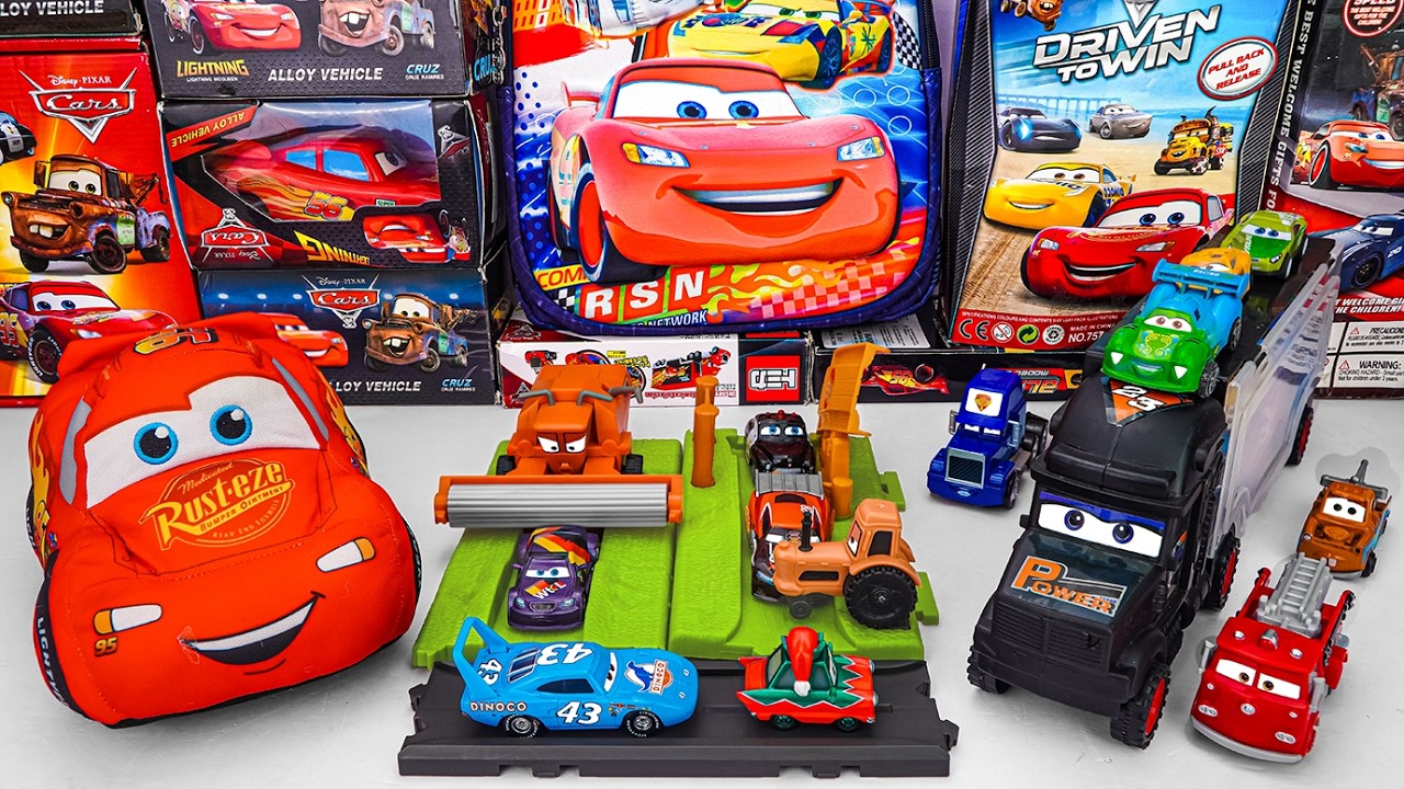 8Review Unboxing Pixar Cars Disney 🚗🚕 Lightning McQueen,Tow Mater, Circus Stunt Ivy #disney #cars 