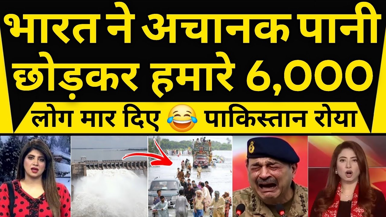 Bharat Ne Achanak Pani Chhodkar Hmare 6,000 Log Mar Diye Pak Roya || Pak Media Reaction On India 