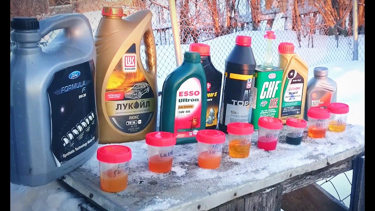 Лукойл Люкс, Ford Formula F, Esso Ultron, Pentosin CHF 11S, ATF 1100 проверка в мороз -30с