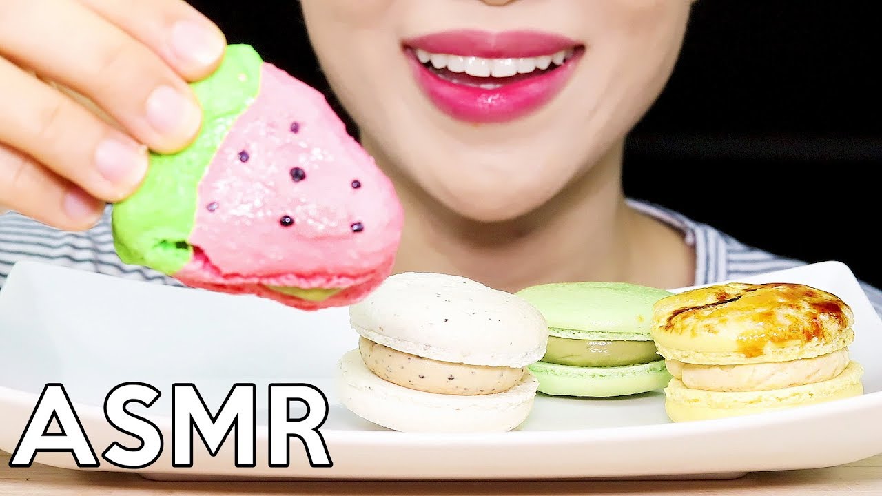 ASMR MACARON Eating Sounds 마카롱 리얼사운드 먹방