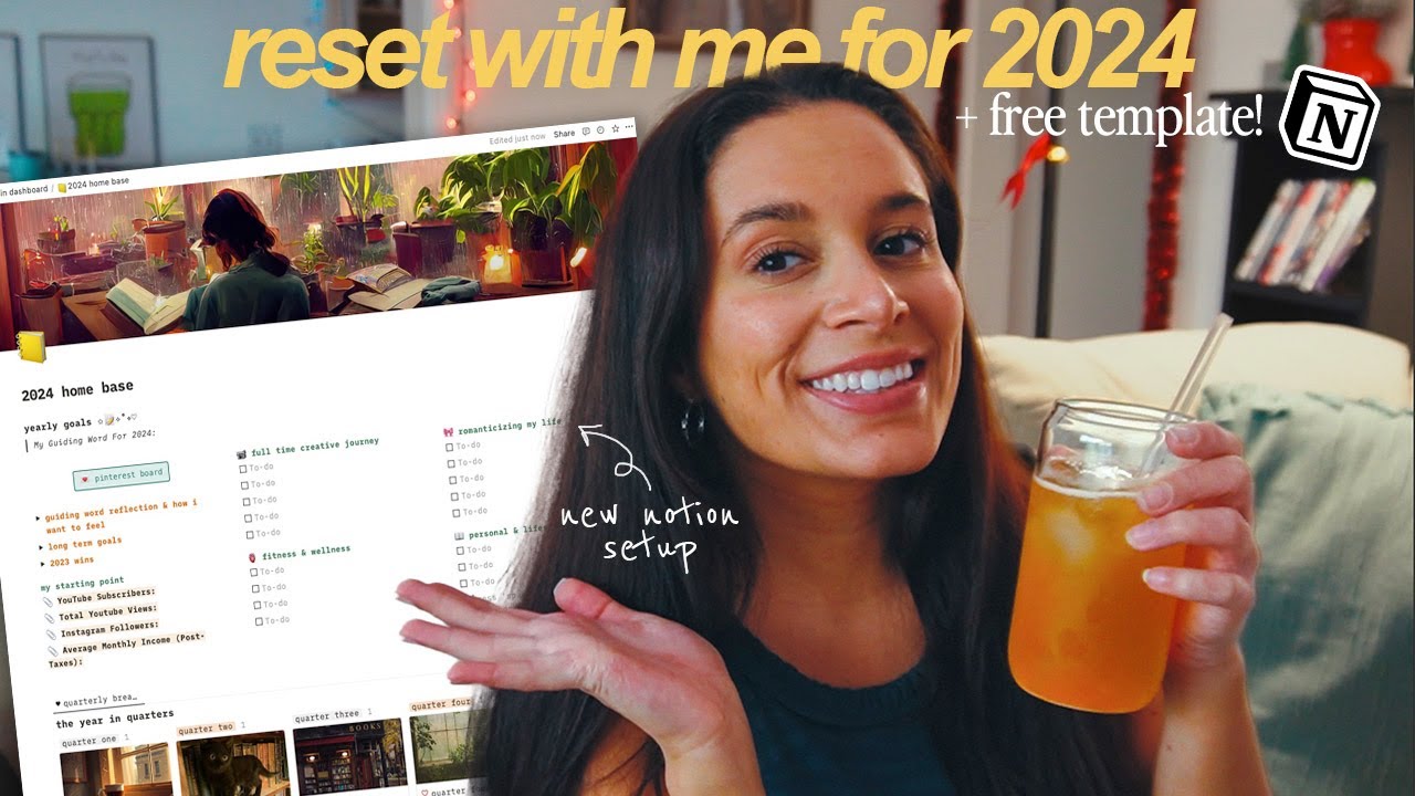 how im making 2024 my year. 💌 intense 2024 reset, my 2024 goals & new notion setup!