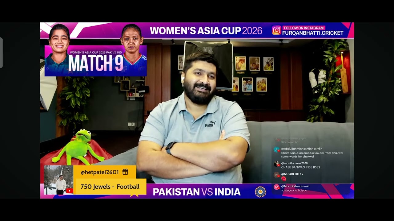 Pak w all out vs ind w furqan Bhatti reaction live( Aisa cup women ) 