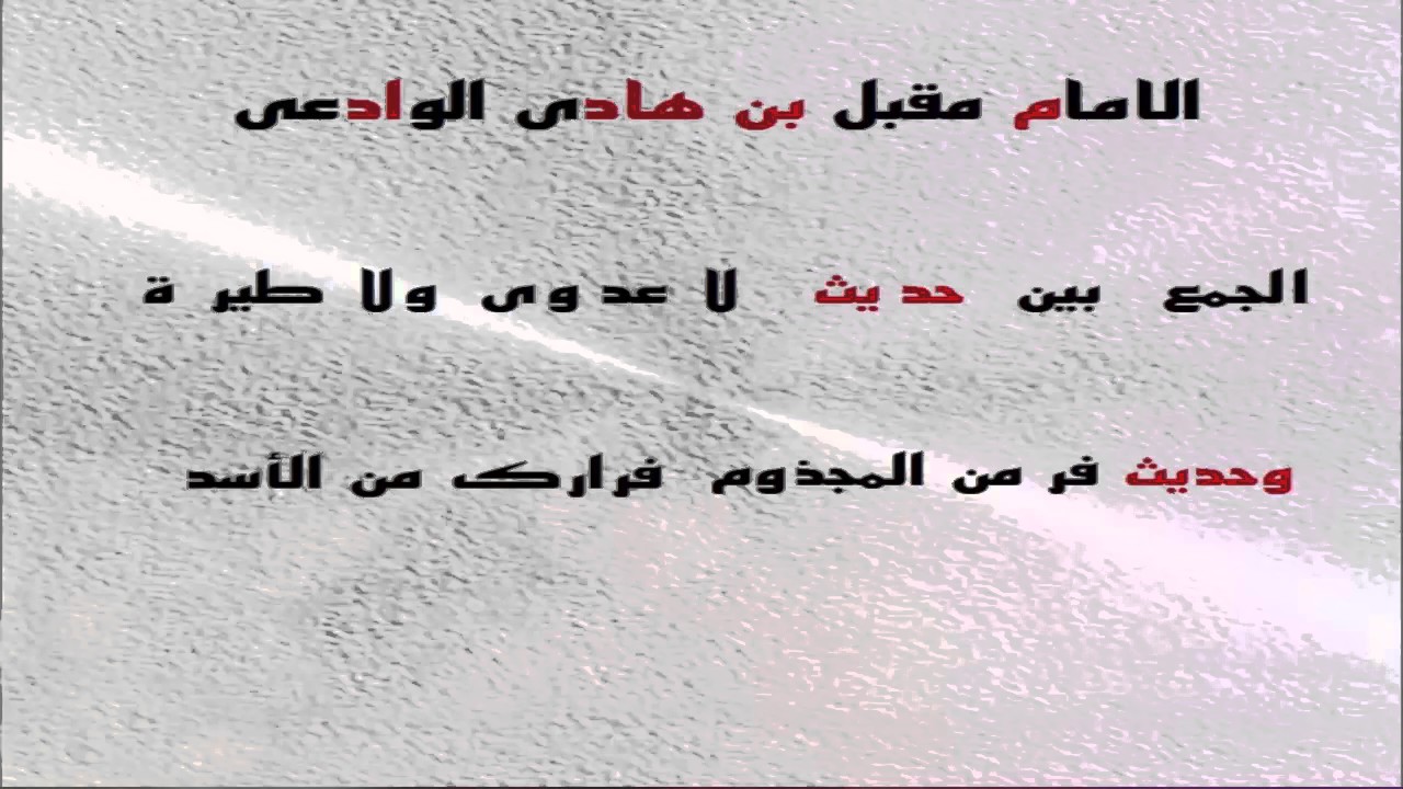 الشيخ مقبل الوادعي الجمع بين حديث « لا عدوى ، ولا طيرة »وحديث «فر من المجذوم »