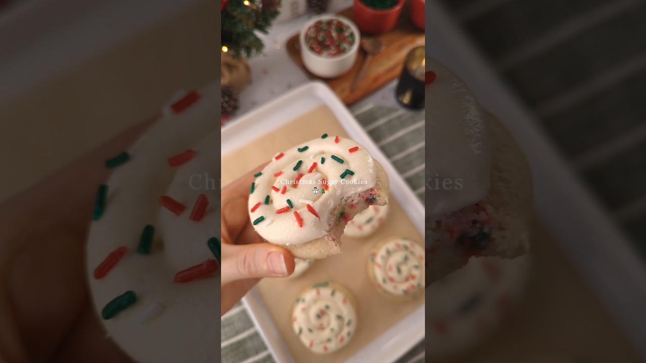 Homemade Crumbl sugar cookies 🎄🤍