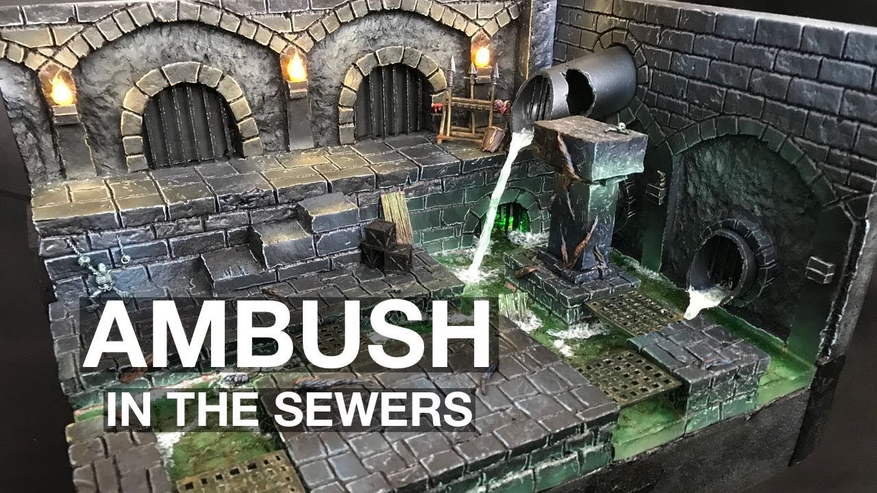 Warhammer Vermintide 2 Diorama Fantasy Terrain Sewers Scenery Warhammer 40k Age of Sigmar Mordheim