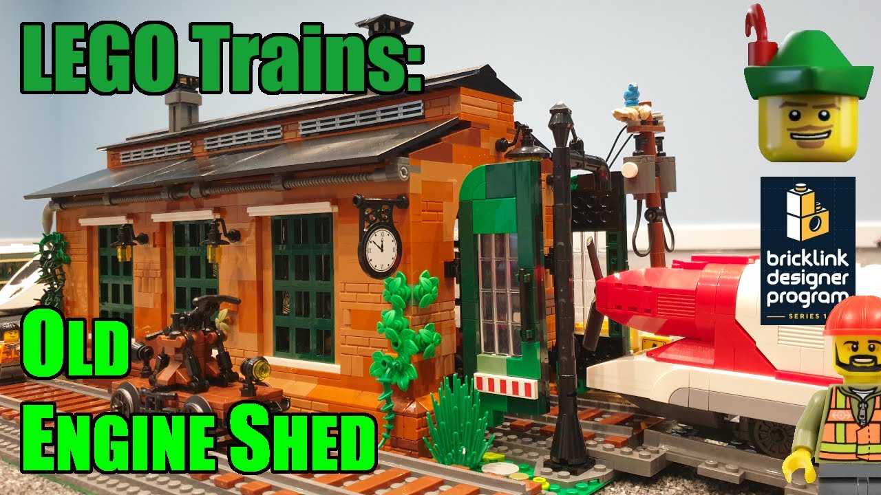 LEGO Trains - Old Train Engine Shed 910033 - BrickLink Designer Program 🚆🏠🏹
