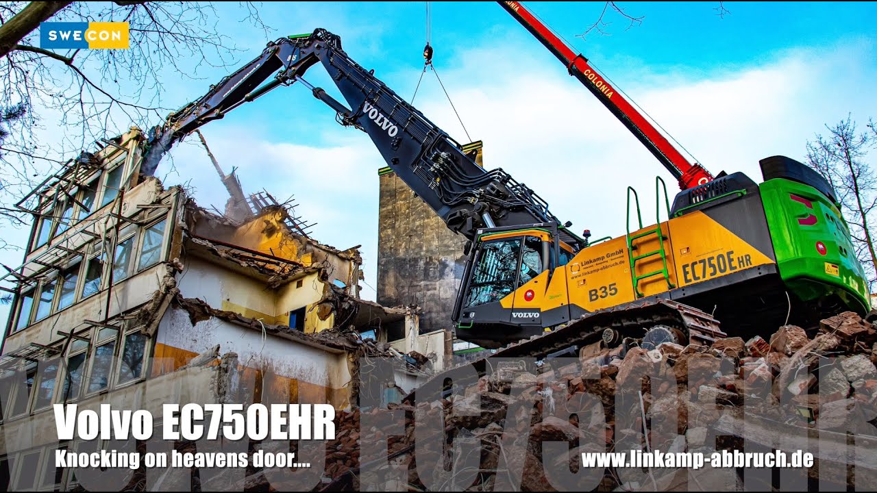 Volvo EC750EHR... Abbruchbagger im Einsatz. Linkamp Abbruch beim R&uuml;ckbaueinsatz in K&ouml;ln.