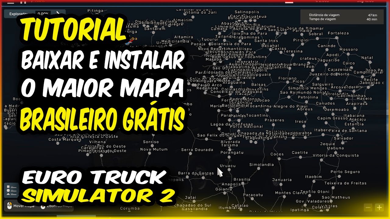 COMO BAIXAR E INSTALAR MAPA BR BRASIL NO EURO TRUCK SIMULATOR 2 MAIOR MAPA BRASILEIRO ETS2 GR&Aacute;TIS