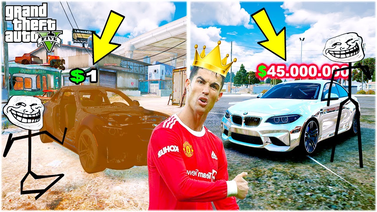 HURDALIKTAN RONALDO'NUN OĞLU'NUN BMW'SİNİ SATIN ALIP TAMİR ETTİRDİM! - GTA 5