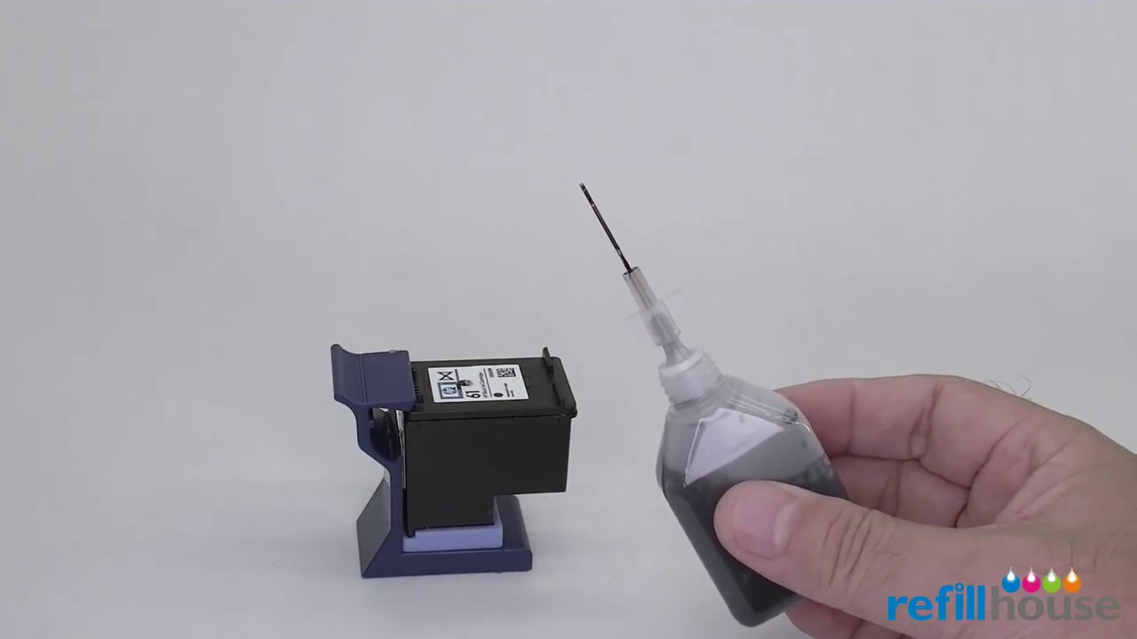 How to Refill HP 61 61XL Black Ink Cartridge   Auto Convection Refill