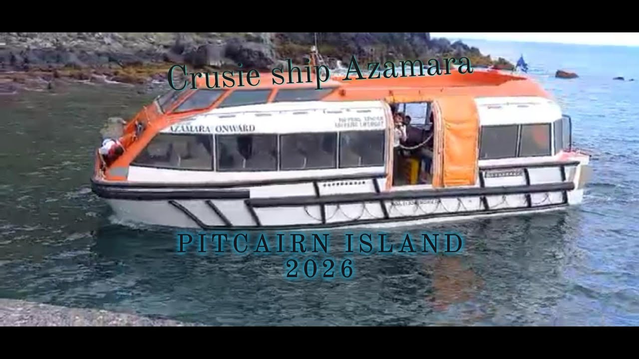 Cruise ship Azamara stops at Pitcairn today