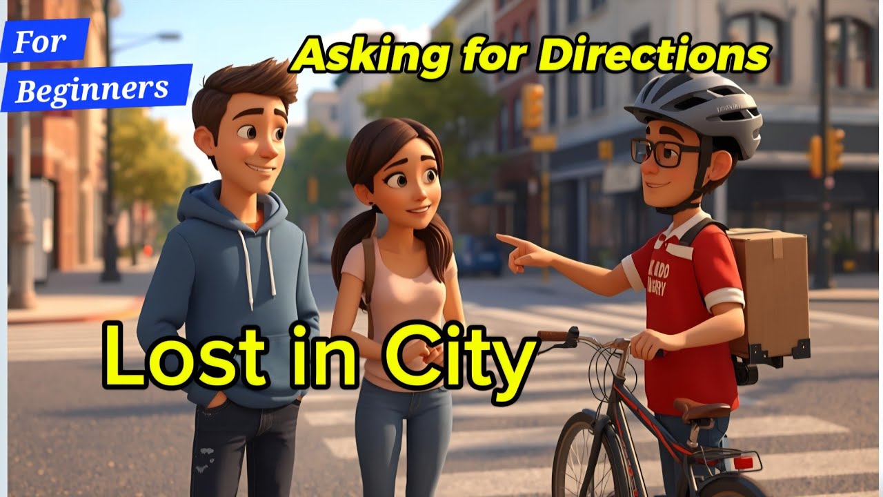 Asking for Directions in English | Full Conversation from Home to Mall | A1–A2