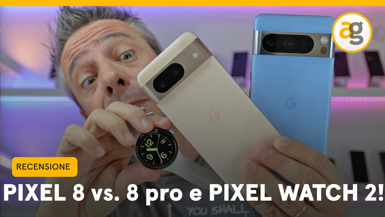 Confronto PIXEL 8 e 8pro. PIXEL WATCH 2 Recensione