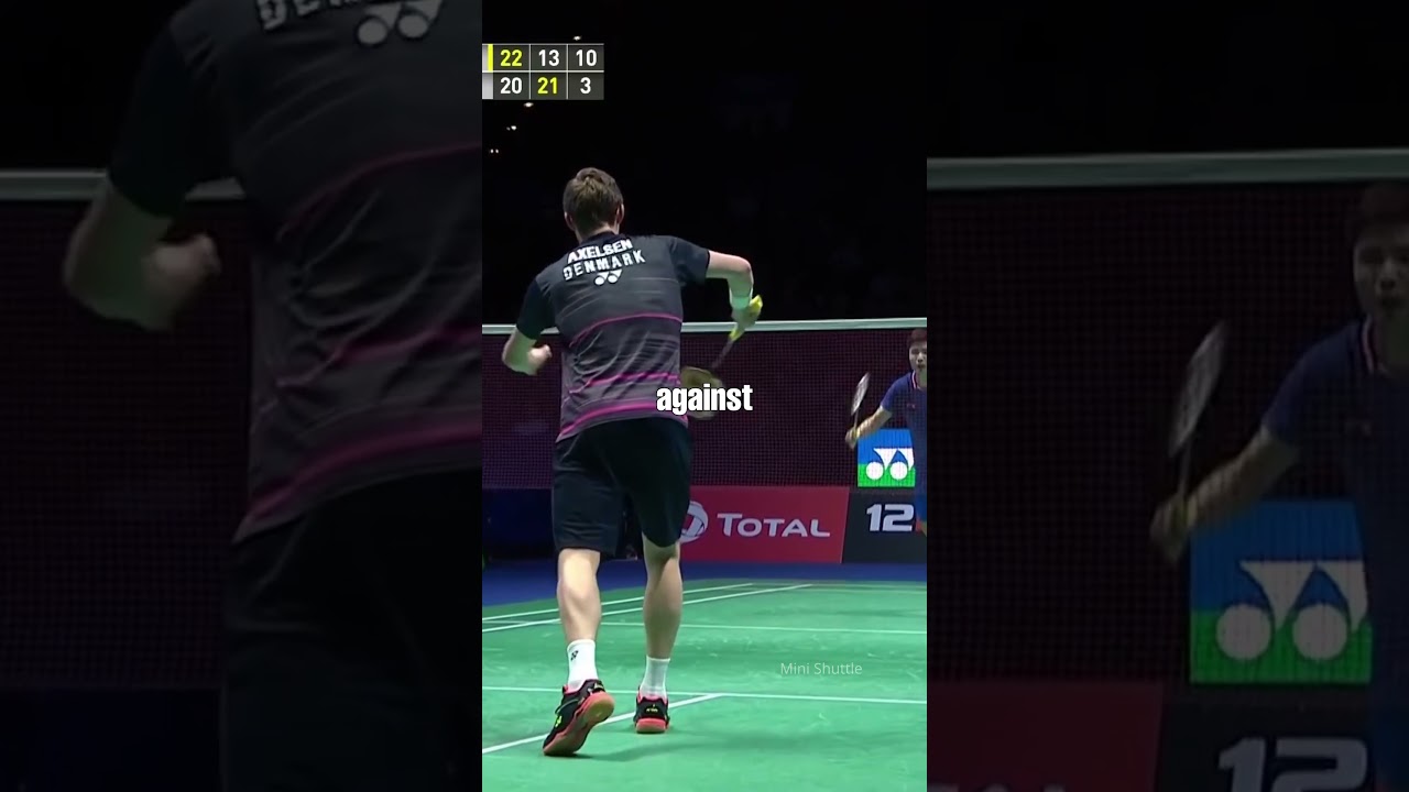Viktor Axelsen's signature trickshot #shorts #badminton #viktoraxelsen #shiyuqi