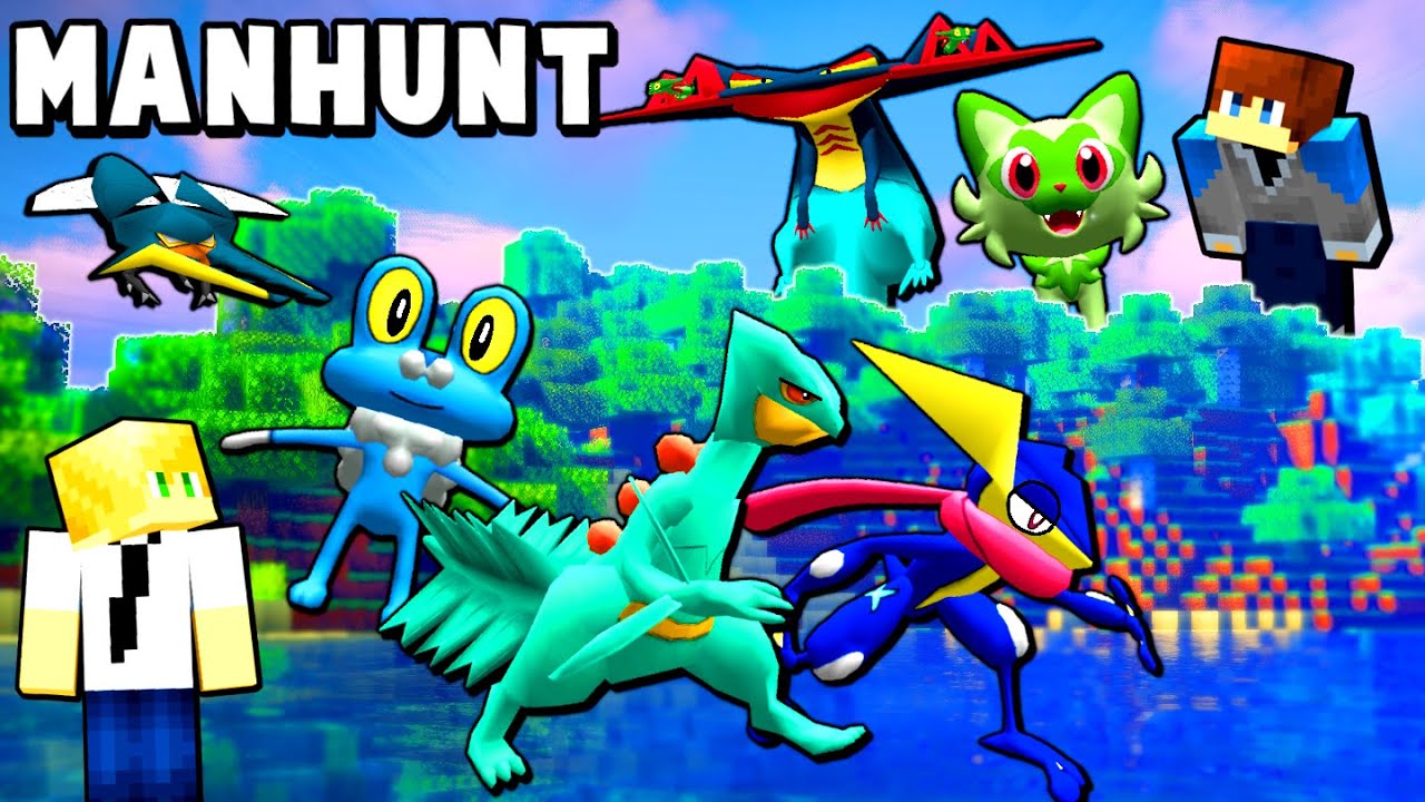 Minecraft Pixelmon MANHUNT ISLAND (Speedrunner VS Hunter)