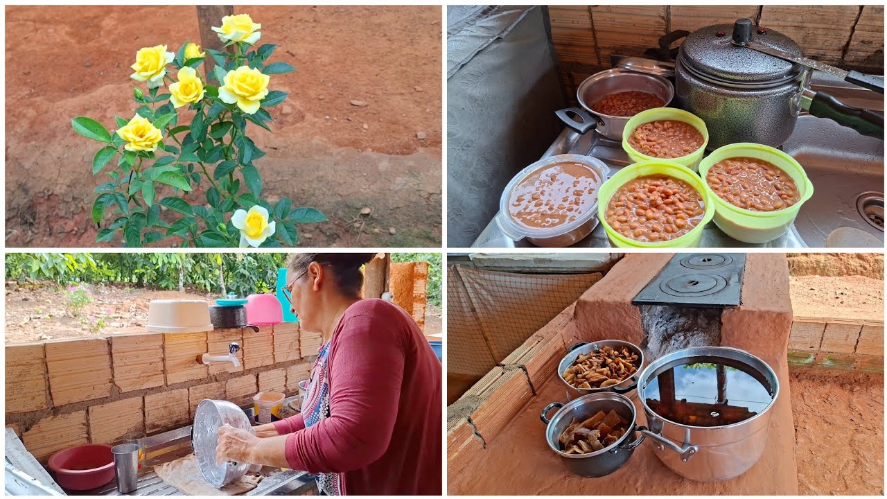 ROTINA NA RO&Ccedil;A 🌿 ALMO&Ccedil;O NO FOG&Atilde;O A LENHA E UM DIA SIMPLES NO INTERIOR