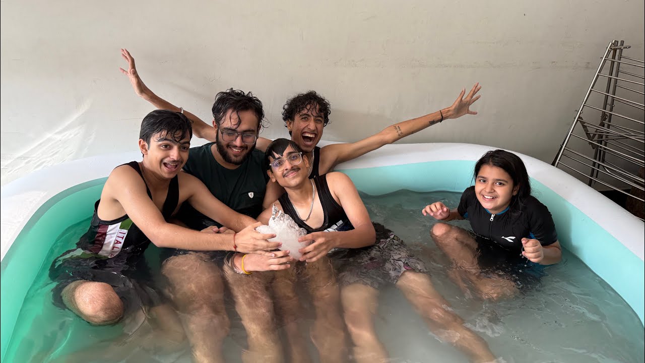 Ice bath challange 🥶🧊🤿 | Ojas Vlogss
