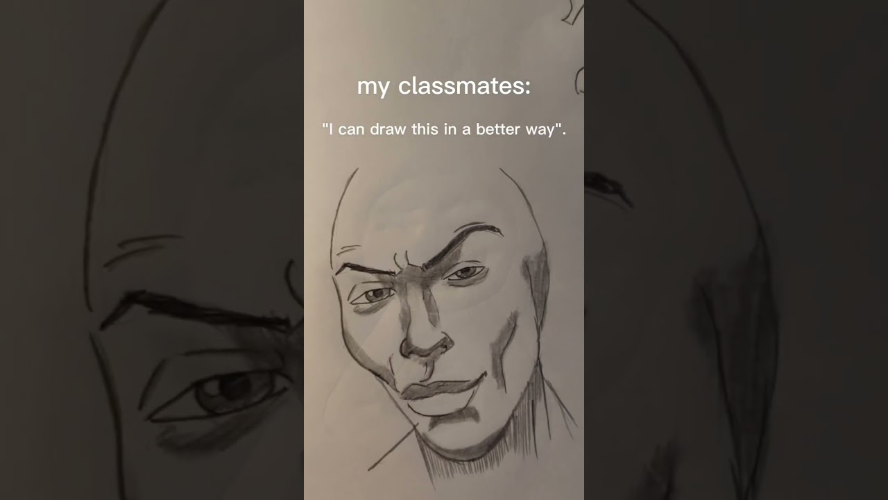 me, drawing peacefully... meanwhile my classmates.