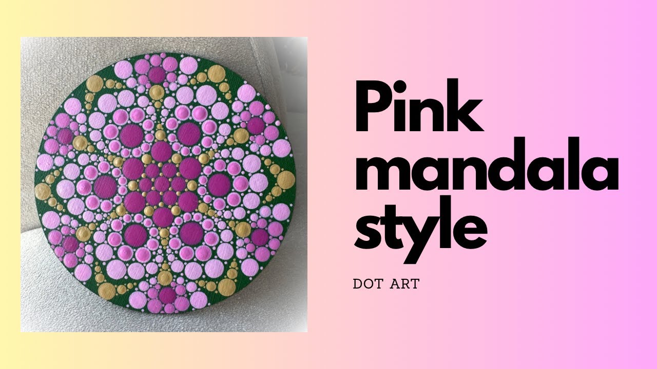 Mandala Palette \How to create mandala\Pink mandala#palette #meditativemandalaart #dotartprocess