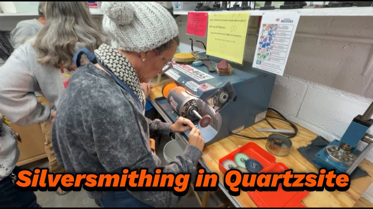 Silversmithing as a couple in Quartzsite AZ