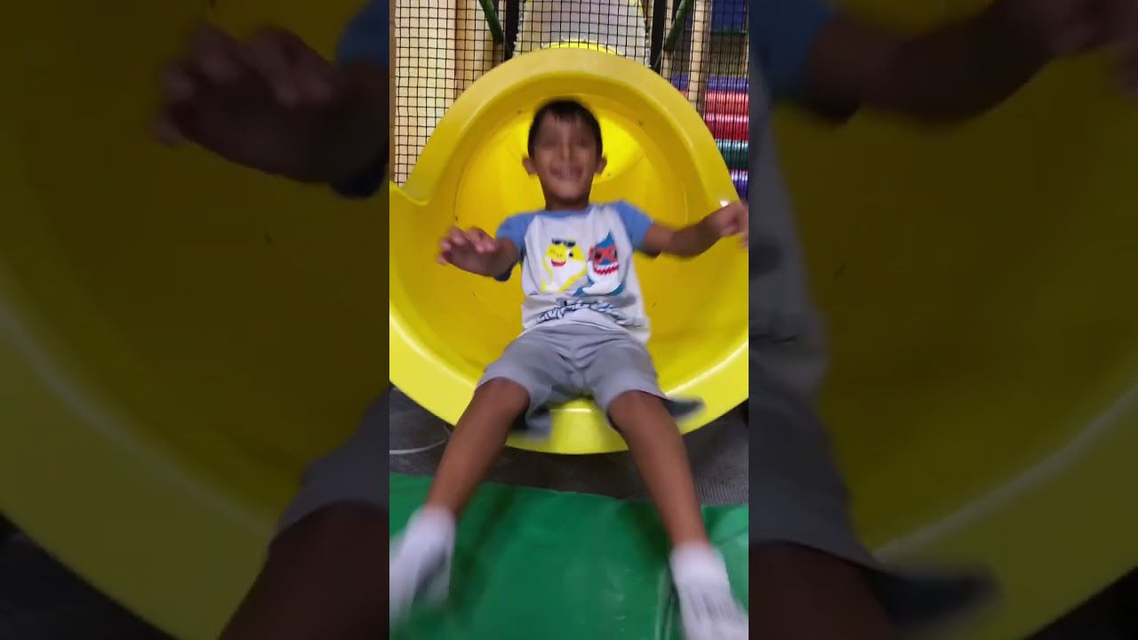 Coolest Yellow Slide For Kids!!