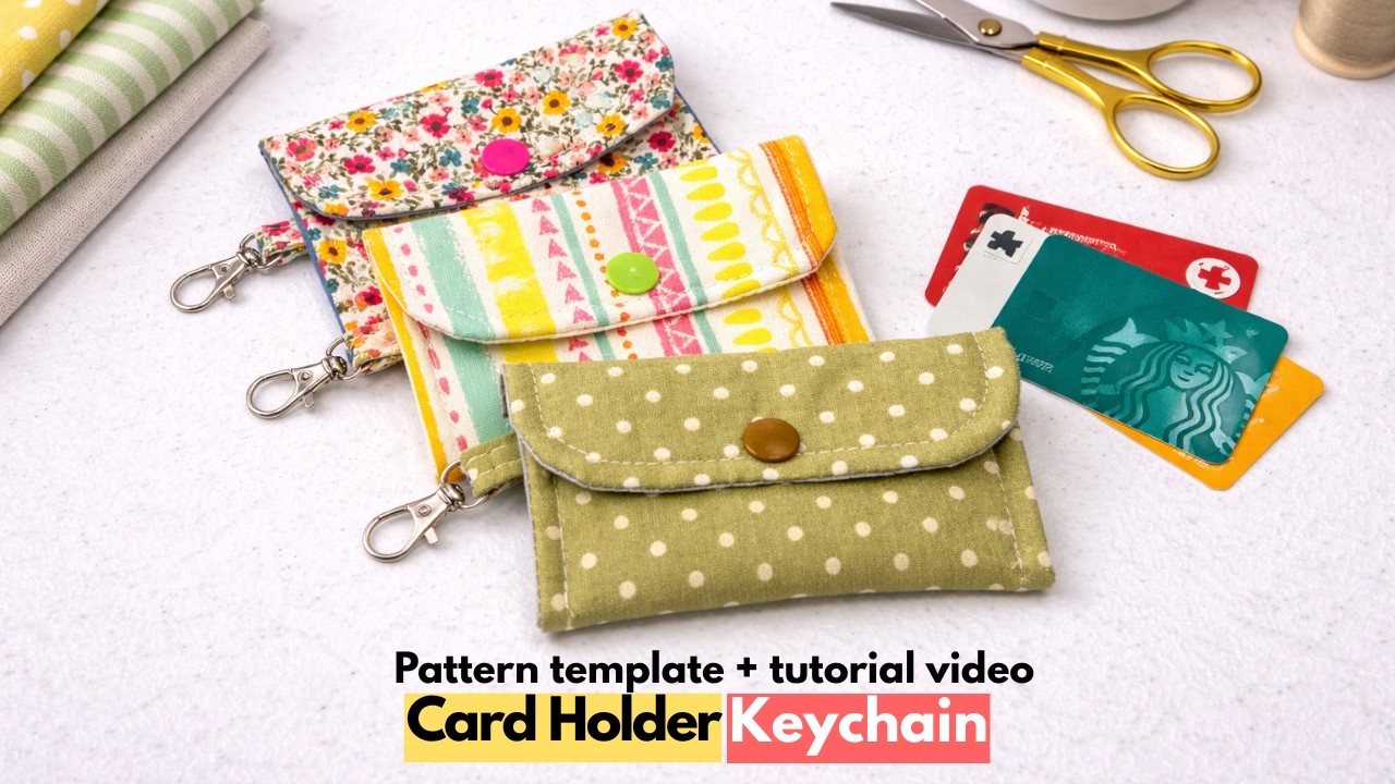 How to Make Simple & Easy Card Wallet Sewing Tutorial | Perfect for Gift Card Holder